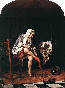 Jan Steen Woman at her toilet oil painting artist